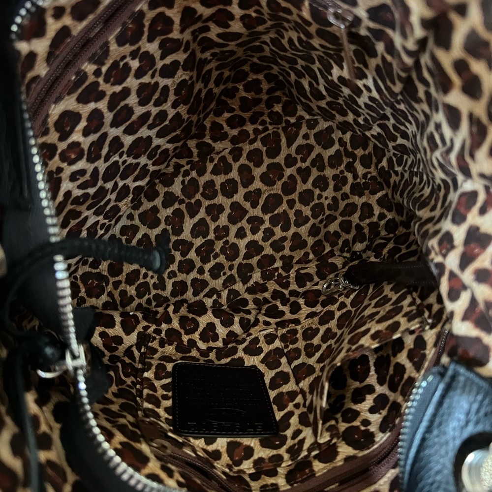 Brighton RARE 2013 DIVA Leather and Leopard Print Pony Hair Tote Shoulder Bag - Picture 13 of 16